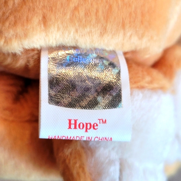 Hope Beanie Baby Praying Bear Retired with Tag Errors NWT - Picture 7 of 8